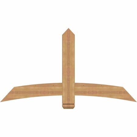 Ekena Millwork Bellingham Timber Gable Bracket, Western Red Cedar, 60"W x 32"H x 1 1/2"D x 5 1/2"F, 13/12 Pitch GBW060X32X0206BEL00SWR